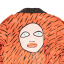 Patrick Church Tiger Hand Painted Leather Jacket - Orange