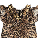 Rodarte Leopard Print Silk Short Sleeve Blouse - Brown