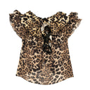 Rodarte Leopard Print Silk Short Sleeve Blouse - Brown