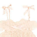 Rodarte Embroidered Tulle Bow Tiered Top - Light Pink