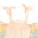 Rodarte Off Shoulder Multi Crop Top - Peach