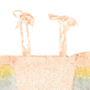 Rodarte Off Shoulder Multi Crop Top - Peach