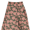 Pink And Green Long Adamant Floral Skirt