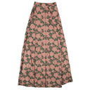 Pink And Green Long Adamant Floral Skirt