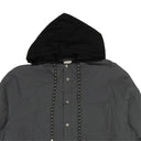 Name Cotton Typewriter Hooded Shirt - Black/Gray