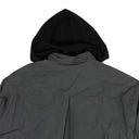 Name Cotton Typewriter Hooded Shirt - Black/Gray