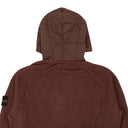 Stone Island Aged Wine Boucle Zip Up Puffer Hoodie- Puprle