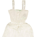 White Embroidered Arrow Dress