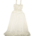 White Embroidered Arrow Dress