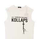 Raf Simons Kollaps Print Sleeveless Slim T-Shirt - White