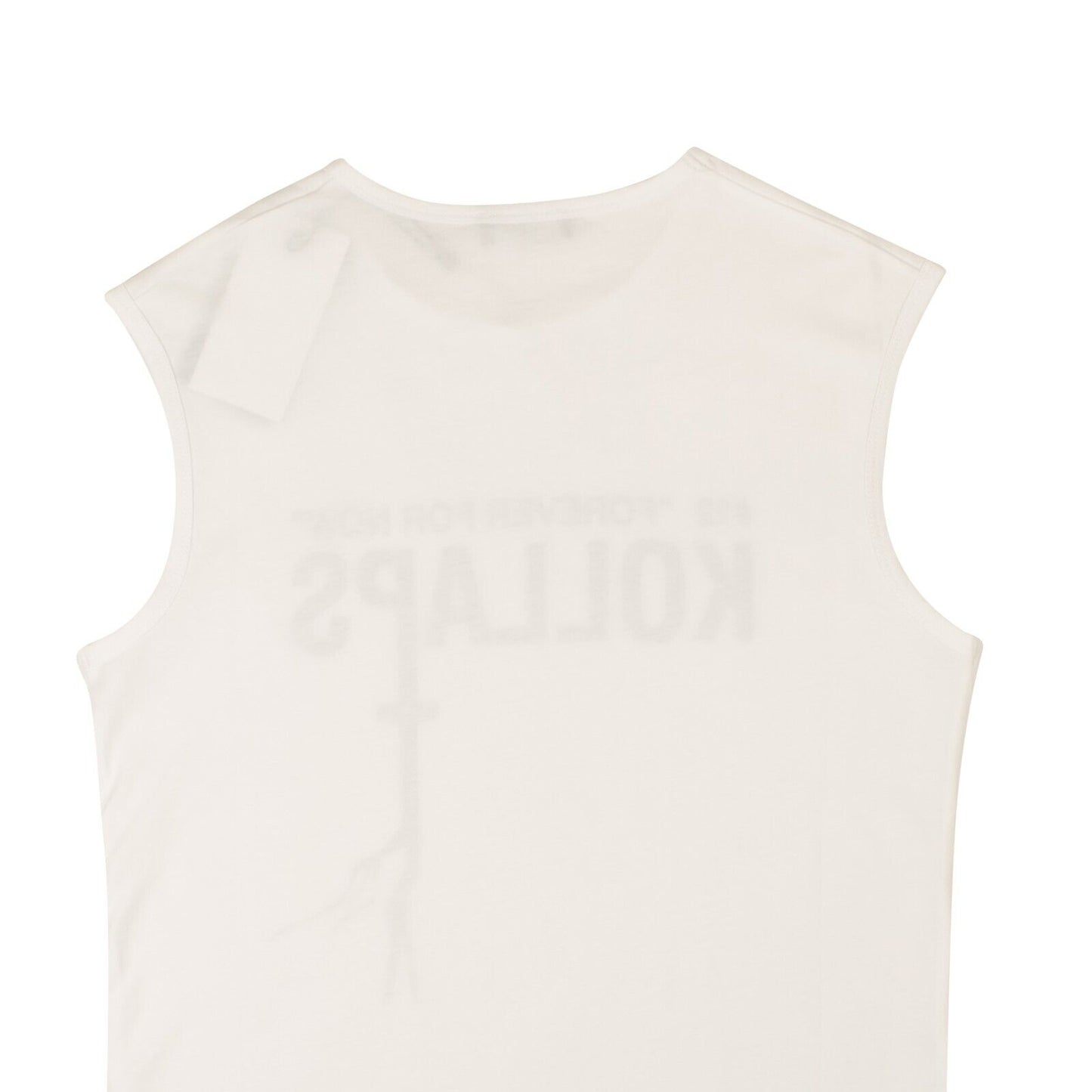 Raf Simons Kollaps Print Sleeveless Slim T-Shirt - White