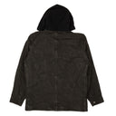 Stone Island Washed Panama Placcato Hooded Jacket - Black