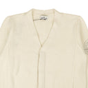 Stone Island Wool Blend Button V-Neck - Off-White