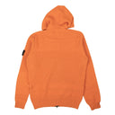 Orange Knit Wool Blend Zip-Up Hoodie