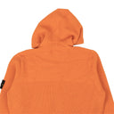 Orange Knit Wool Blend Zip-Up Hoodie