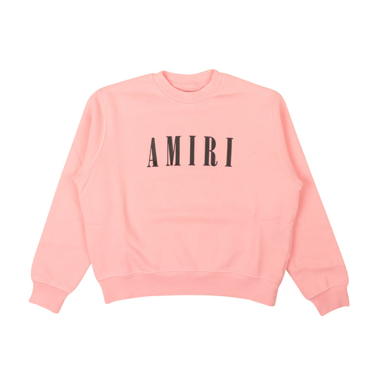 Girl's Baby Pink Logo Crewneck Sweatshirt