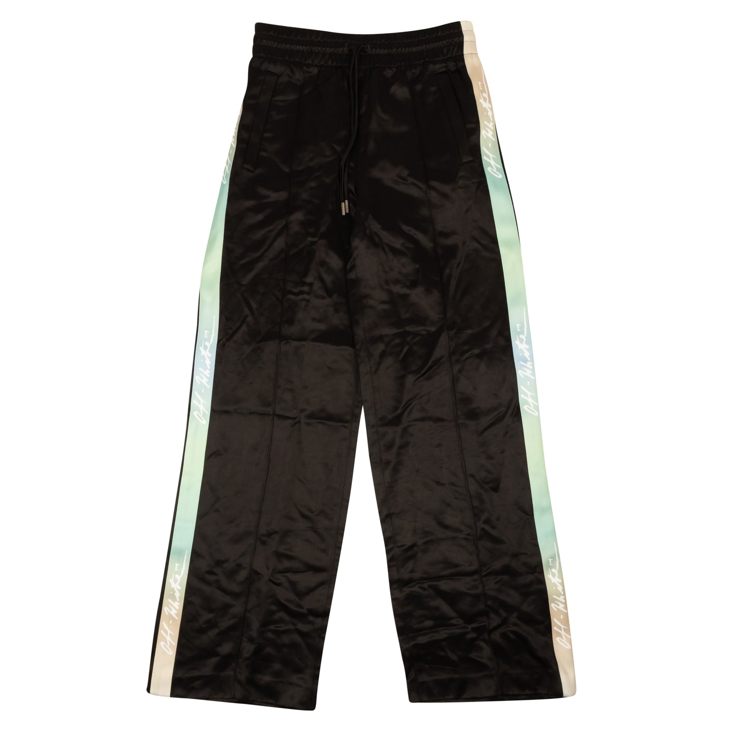 Black Multi Logo Tape Track Pants