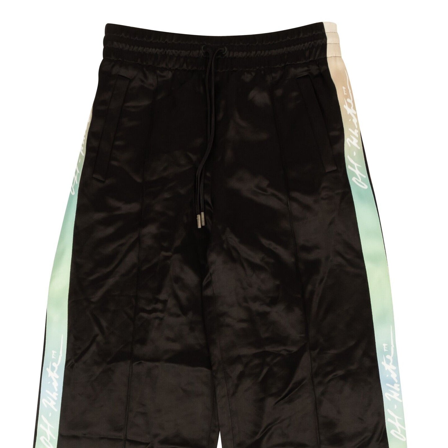 Black Multi Logo Tape Track Pants