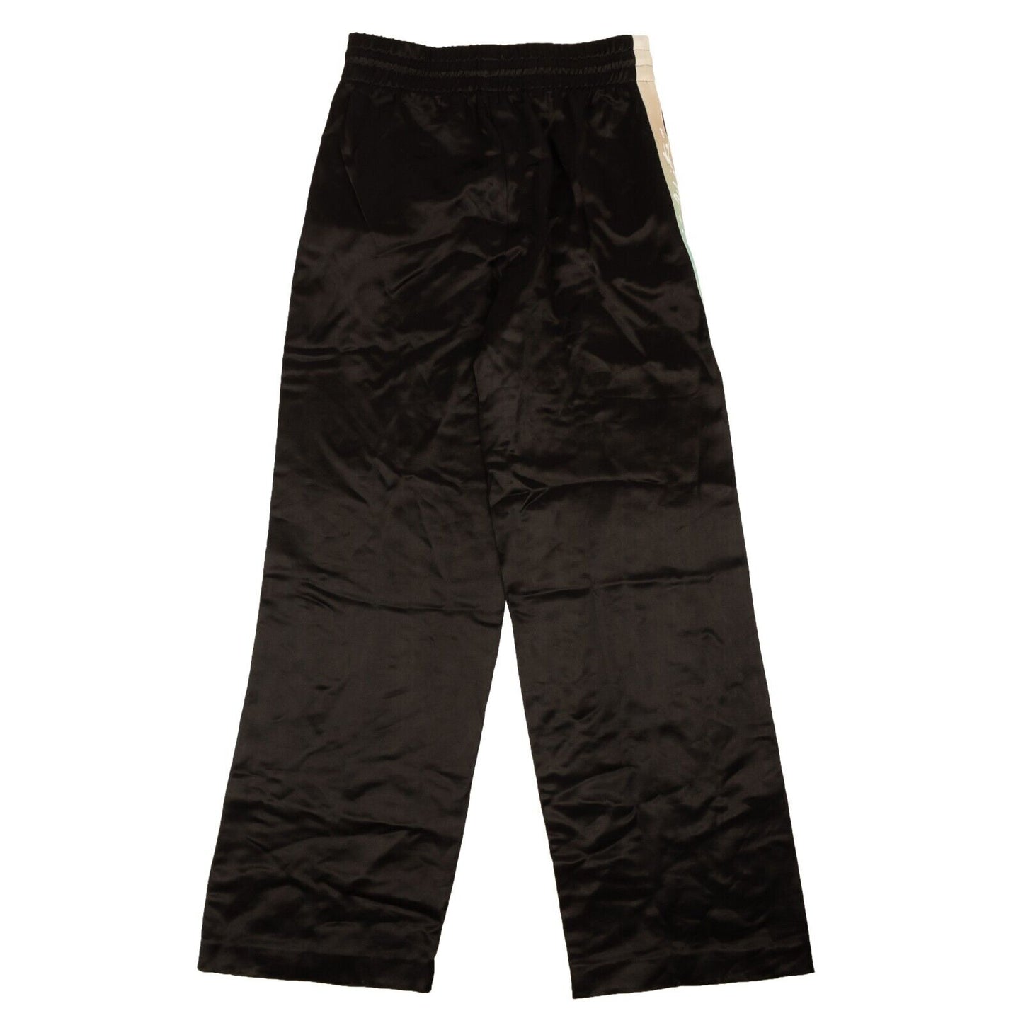 Black Multi Logo Tape Track Pants