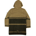 Stone Island Striped Hooded Wool Coat - Khaki