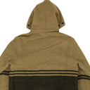 Stone Island Striped Hooded Wool Coat - Khaki