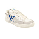 Silver Leather Charlie Logo Lace Up Sneakers