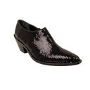 Black Sequin Embellished Point Shoes