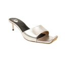Off-White C/O Virgil Abloh Laminate Open Toe Allen Mule - Silver