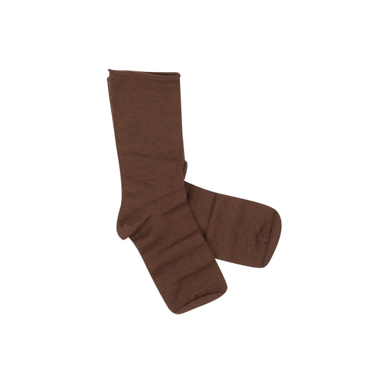 Brown Wool Blend Socks