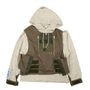 Grey And Olive Armour Hoodie