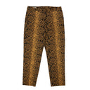 Dries Van Noten Snake Print High Rise Wool Pants - Gold