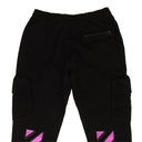 Off-White C/O Virgil Abloh Fuchsia Marker Sweatpants - Black