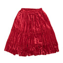 Comme Des Garcons Crush Velvet Tier Frill Trim Skirt - Red