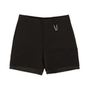 Black Polyester ""A"" Tailoring Shorts