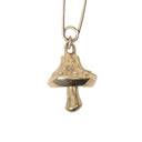 Silver Metal Mushroom Charm Earring