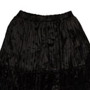 Comme Des Garcons Crush Velvet Tier Frill Trim Skirt - Red