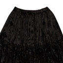 Comme Des Garcons Crush Velvet Tier Frill Trim Skirt - Red