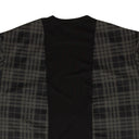 Black Checked Short Sleeve Layered T-Shirt