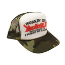 Green Camo White Working Like a Sicko Trucker Hat