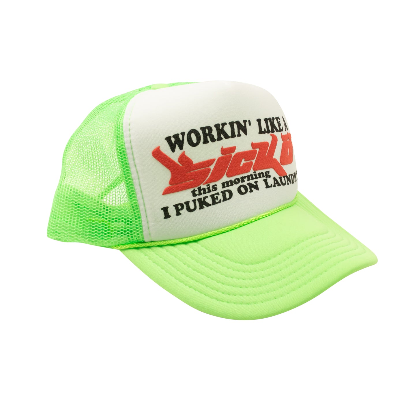 Sickö Trucker Cap - Neon Green/White