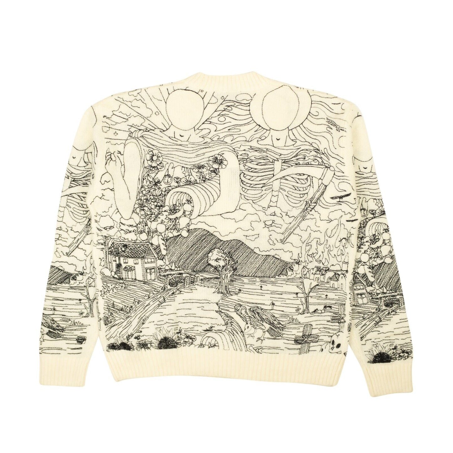Who Decides War Duality Crewneck Sweater - Off-White