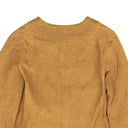 SAINT LAURENT BROWN KAFTAN SUEDE TOP