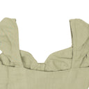 Sage Green Ruched Linen Bustier Top