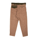 Rust Herringbone Belted Pants