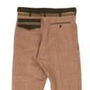Rust Herringbone Belted Pants