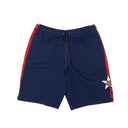 Navy Blue Star Side Stripe Sweat Shorts