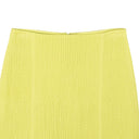 Lime Quilted Leather Mini Skirt