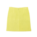 Lime Quilted Leather Mini Skirt
