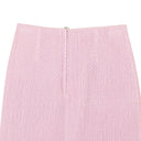 Lavender Quilted Leather Mini Skirt