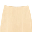 Tan Quilted Leather Mini Skirt
